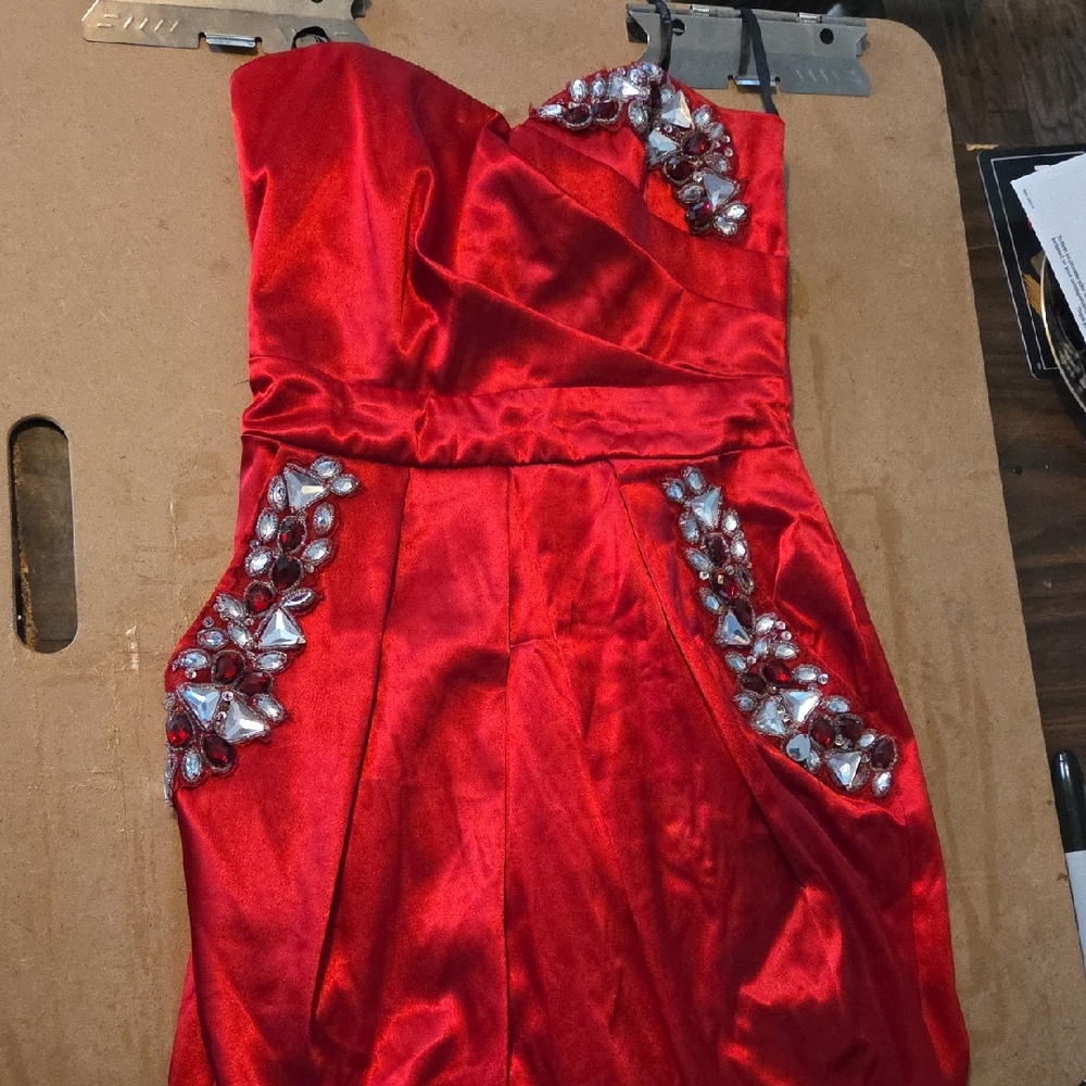 B Darlin Vibrant Red Dress